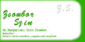 zsombor szin business card